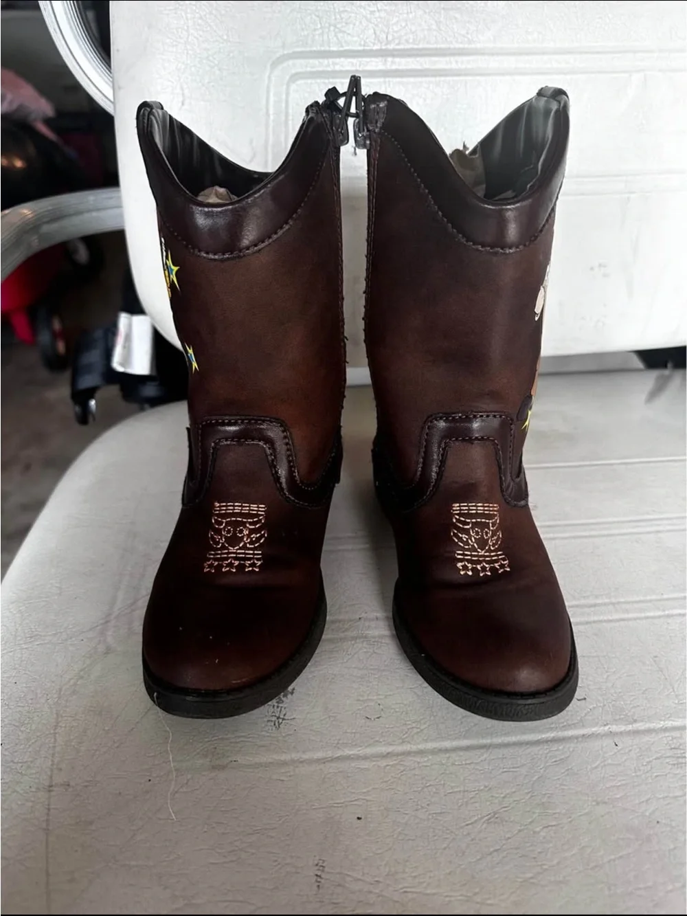 Disney Pixar Toy Story Woody & Bullseye Toddler Cowboy Boots - Brown size 10